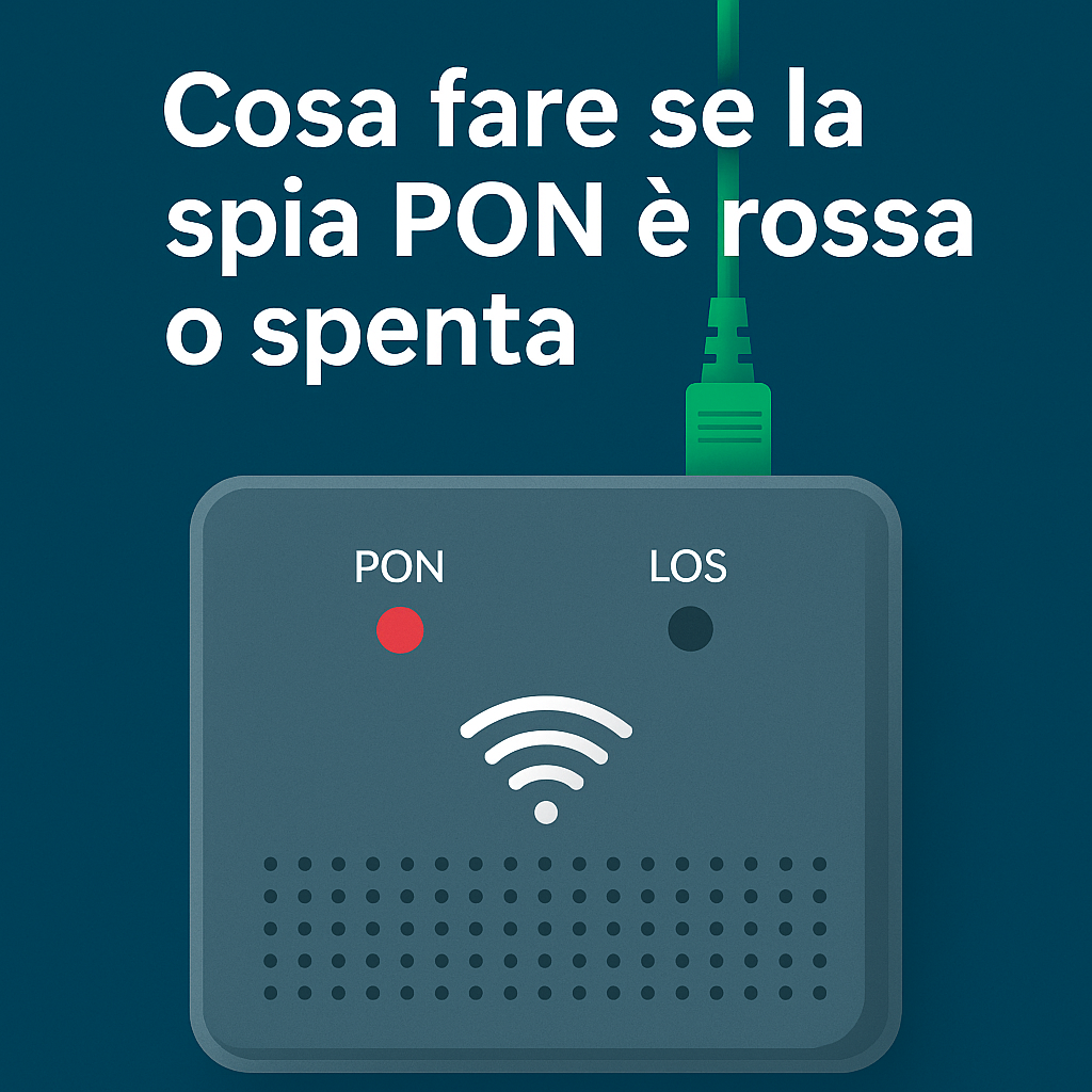 Spia PON rossa o spenta: cosa significa e come evitare disservizi FTTH